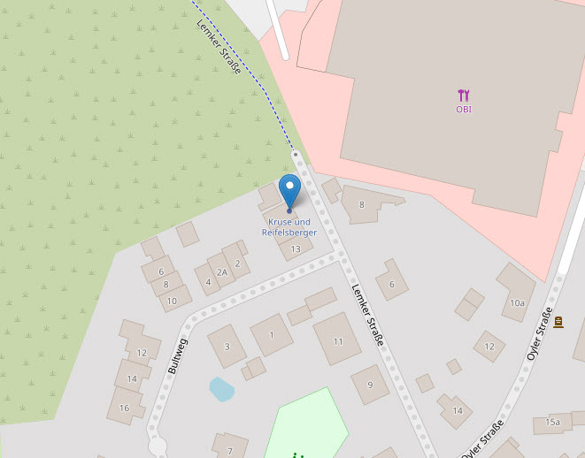 Standort der Kanzlei Dr. Kruse in Nienburg auf der Karte